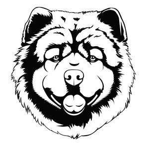 Chow Chow SVG Digital Line Art, Minimalist Vector Dog Drawing,Dog Lover, Puppy Digital Download