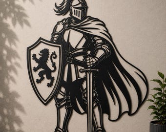 Knight SVG | Medieval Knight Silhouette | Knight Helmet SVG | Warrior Knight SVG | Armor Knight Svg | Cricut Fantasy Cut File