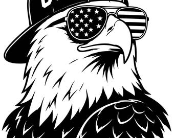 Patriotic Eagle Svg | American Flag Eagle Svg | USA Bald Eagle Svg | Fourth of July Svg | Patriotic Bird SVG | Cricut USA Cut File