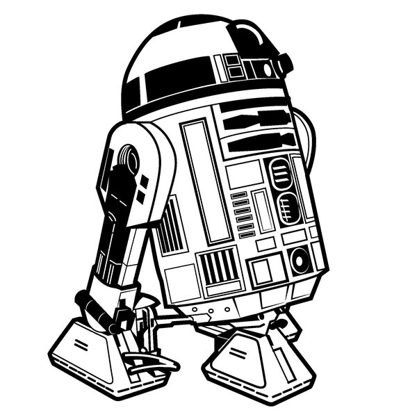 R2 D2 Starwars svg, Star Wars svg, R2 D2 Vector, R2 D2 Silhouette, R2 D2 Vector