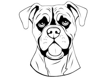 Boxer Dog SVG, Boxer SVG, German Boxer svg, Boxer Clip Art, Boxer Head