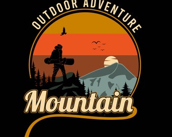 Outdoor adventure svg, Outdoor svg, Adventure svg, Mountain svg, Forest svg, Nature svg, Hiking svg, Camping svg