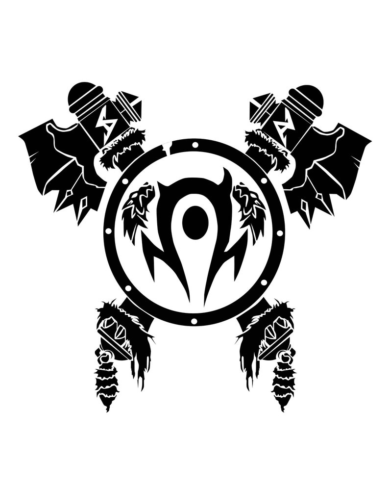 Wow horde logo svg-Horde logo vector-horde logo silhouette image 1