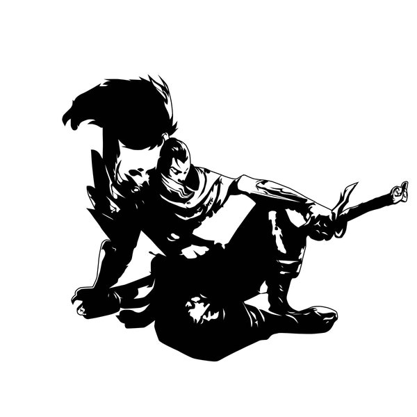 League of legends Silhouette yasuo svg png jpeg dxf