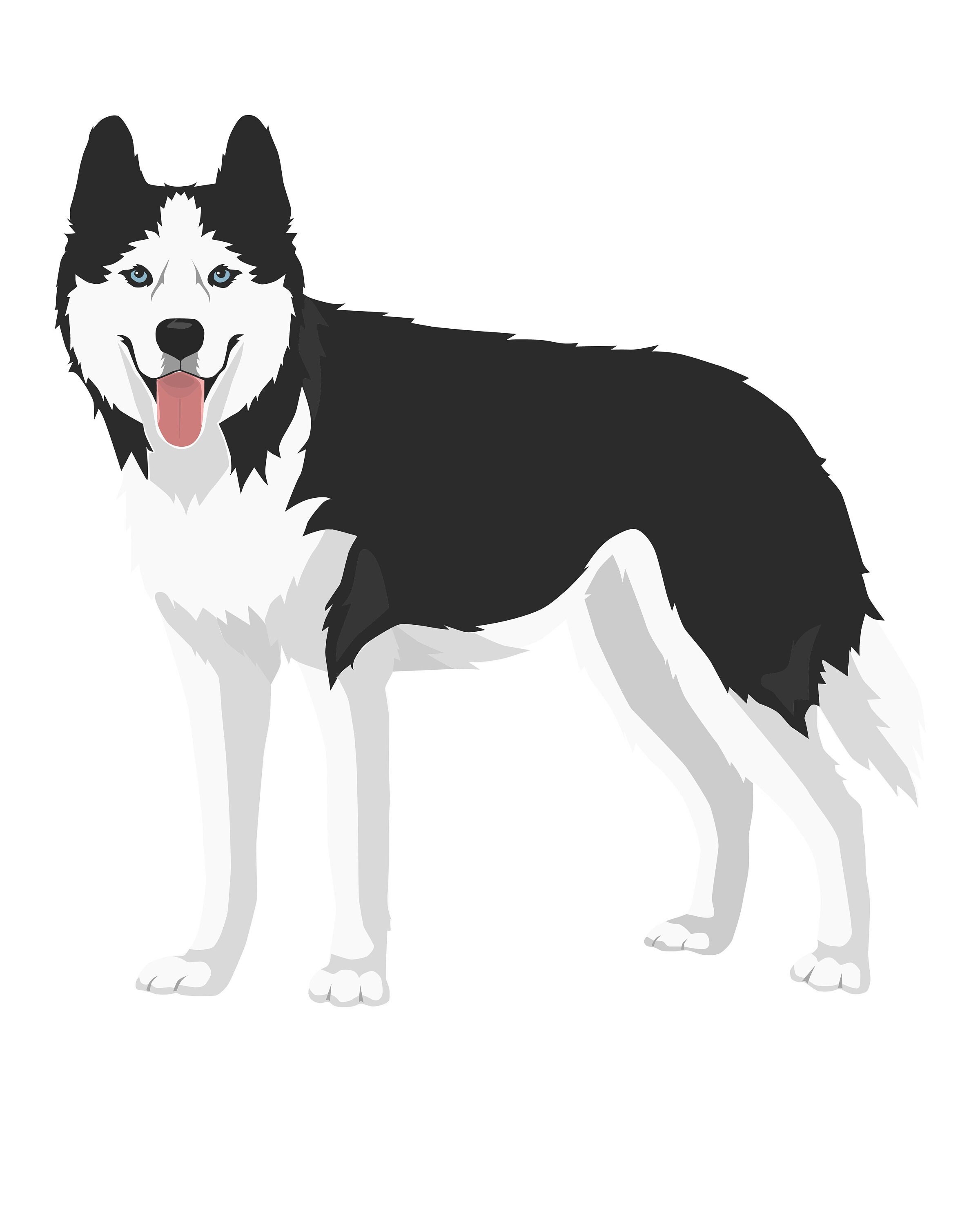 Siberian Husky Svg,husy Dog Clipart, Vector Art, Digital Download, SVG ...