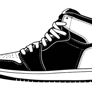 Sneakers SVG | Sneaker Silhouette | Streetwear Shoes SVG | Sneaker Line Art | Fashion Shoe SVG | Cricut Shoe Cut File |