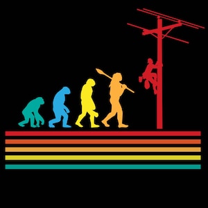 US Lineman Svg, American Lineman Svg, Us Linemen Svg, Lineman Sticker, Electrician Svg, Evolution of man svg, Retro Lineman svg