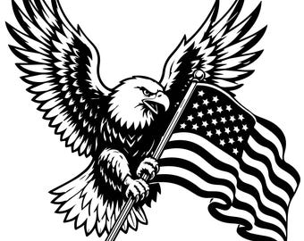 アメリカ国旗の鷲 SVG、PNG、アメリカ鷲 SVG、アメリカ国旗 SVG、7 月