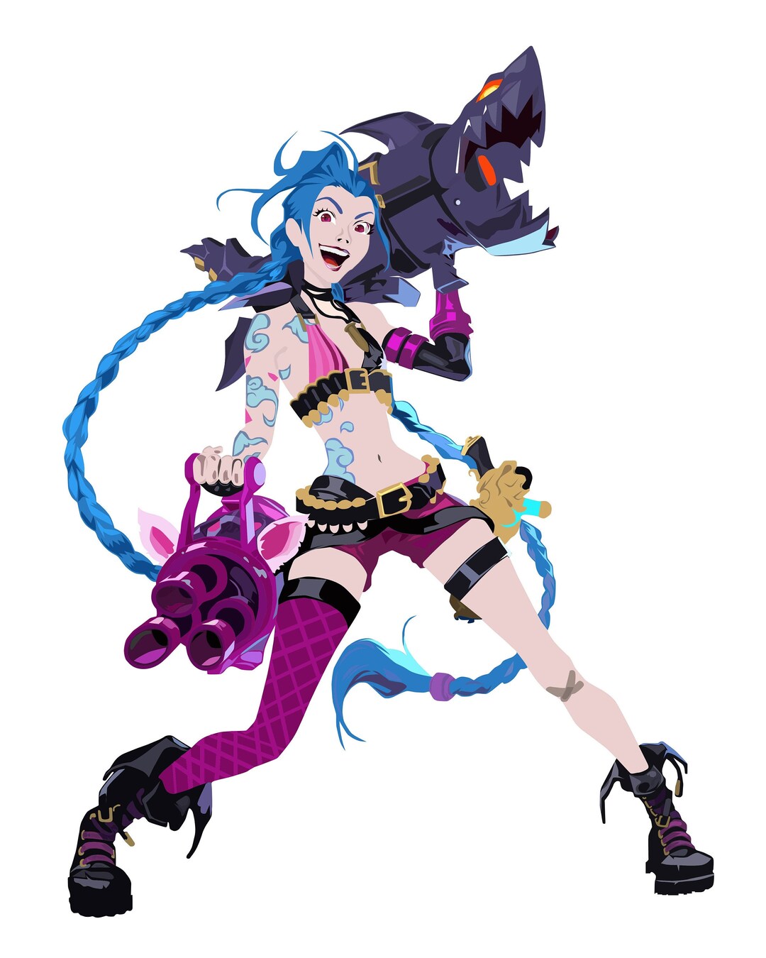 League of Legends Jinx Vector League of Legends Jinx Clip Artleague of Legends Jinx Svgpng