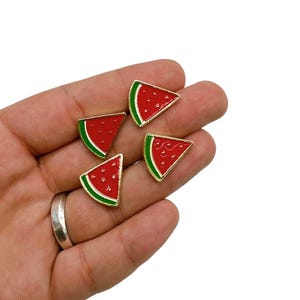 Watermelon Free Palestine Lapel Pin, Support Palestine, Free Gaza Pin, Palestine Gift, Lacquer Gold Plated