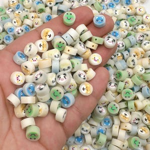 10mm Assorted Animal Fimo Beads,  Polymer Clay Slices Beads for Clay Bead Bracelet, Necklace, Earrings