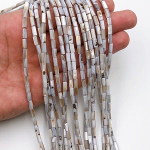 Genuine Natural Tube Pipe Shape Beads Turquoise Long Tube Gemstone Beads Gemstone Bulk Beads Jewelry Making Design For Bracelet Necklace