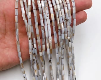 Natural Turquoise Tube Beads: Long Gemstone Jewelry Making (4x8mm)