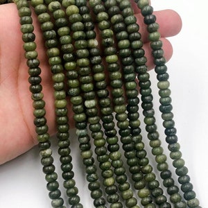 Natural Green Round African Jade Beads for Jewelry Making, Craft Supplies