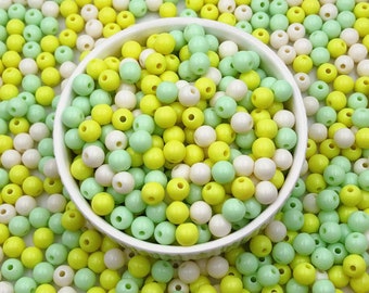 Gumball Round Shaped Acrylic Beads Neon Assorted Bubblegum Beads Plastic or Resin Beads for Craft Supplies Jewelry Making DIY