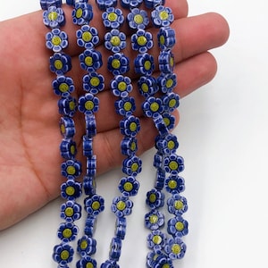 Porcelain Ceramic Flower Shaped Beads Ceramic Daisy Beads Ceramic Charms for Jewelry Making Daisy Necklace Flower Bead Bracelet