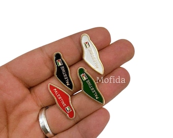 Palestine Flag Pin Badge: Enamel Brooch, Palestinian Gift