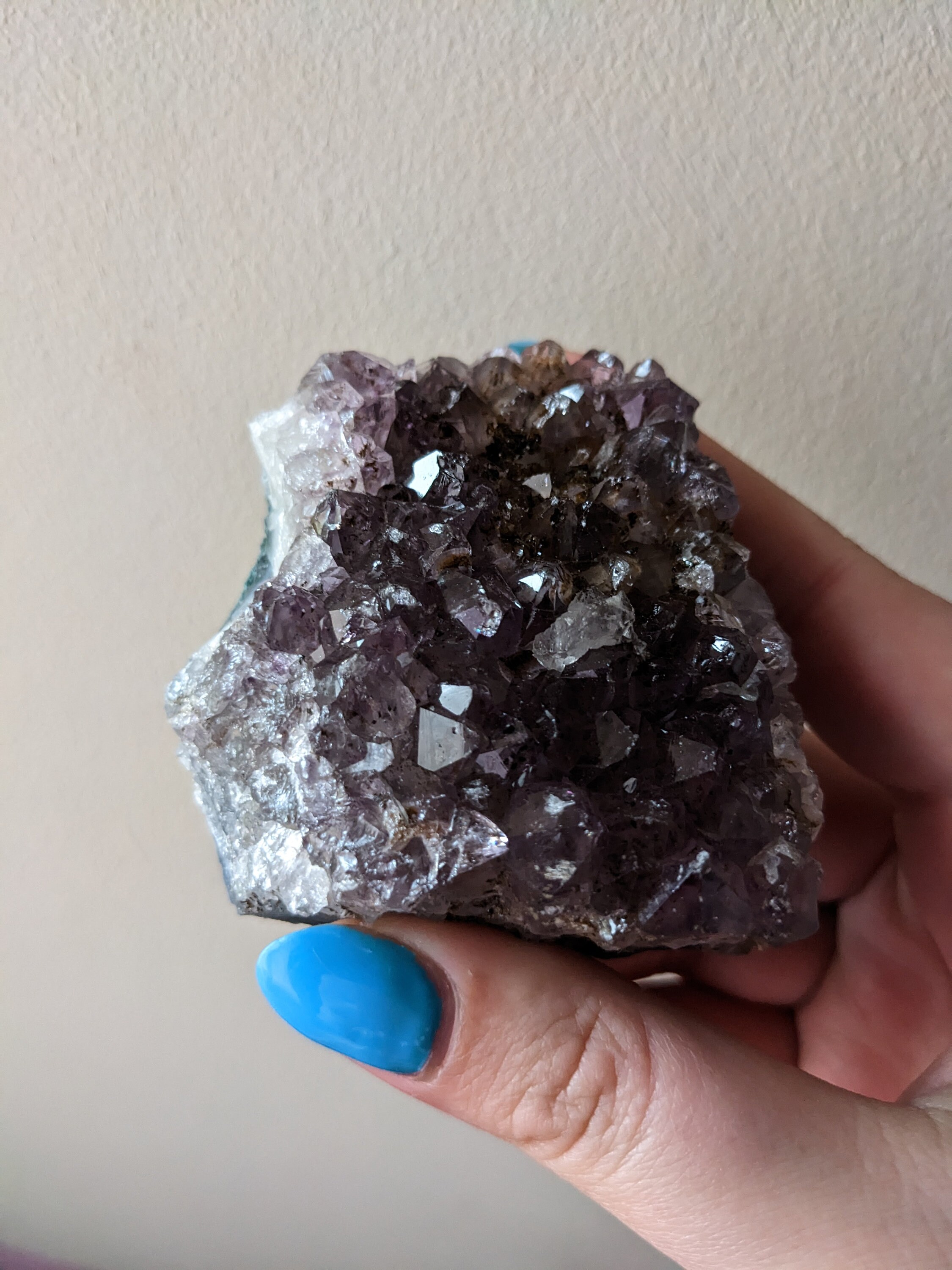 Amethyst Cluster with Iron Inclusions– Elysian Crystal Co