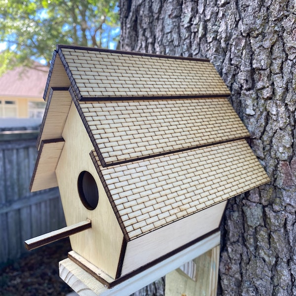 16 Piece BirdHouse Kit / Laser cut / Kids Craft