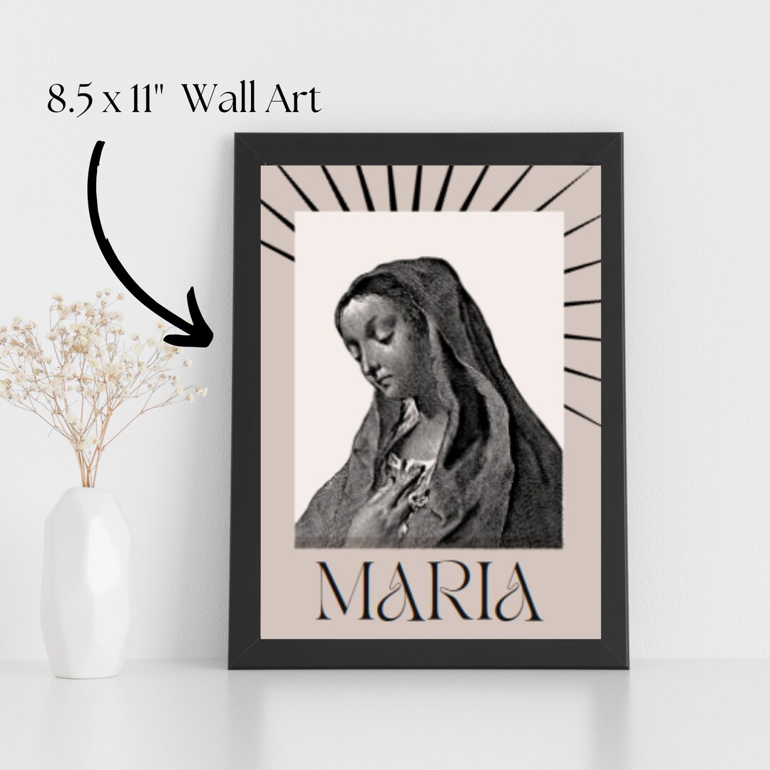 Maria Catholic Wall Art Etsy
