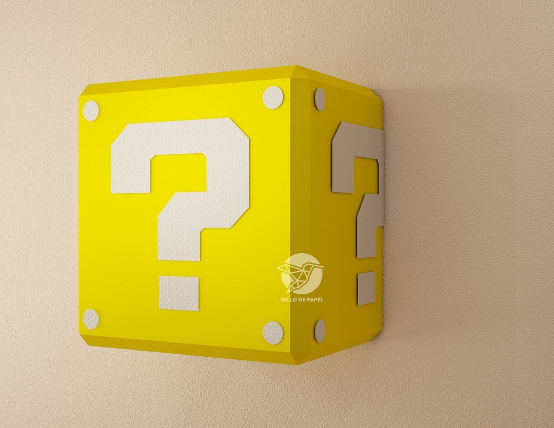 Question Block Mario Papercraft PDF Plantilla DIY 3d Modelo - Etsy ...