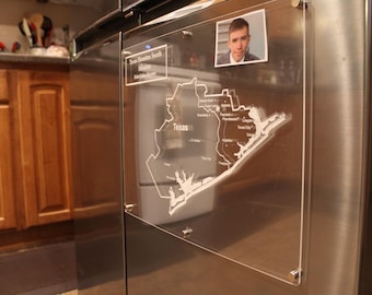 Personalized LDS Mission Map | Acrylic Dry Erase Tracker | Elder Sister | Actual Boundaries | Called to Serve