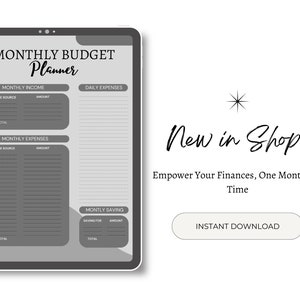 Monthly Budget Planner | finance | financial planner | budget | digital planner | printable planner | printables | goodnotes | savings