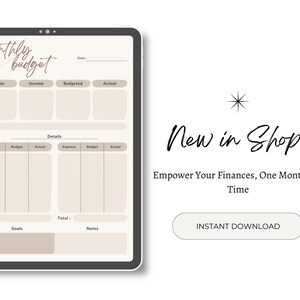 Monthly Budget Planner | finance | financial planner | budget | digital planner | printable planner | printables | goodnotes | savings