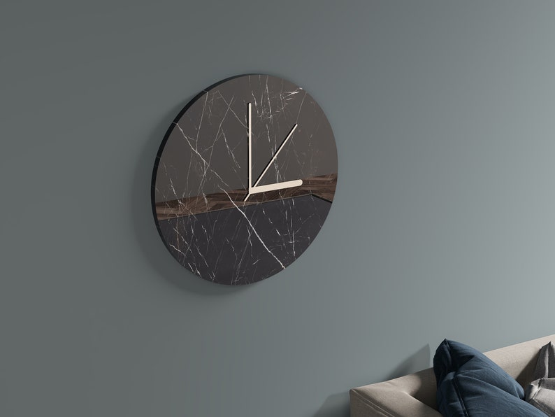 Authentic Carrara Marble Wall Clock From Marmo Concepts Etsy