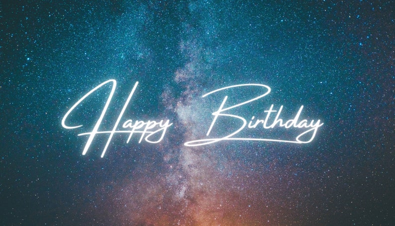 Happy Birthday Galaxy Card • Printable • Instant Download - Etsy