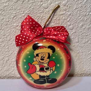 Vintage Enesco Mickey Mouse Unlimited Disney Christmas Ornament, 3-1/2&quot;