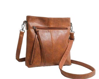 Vintage Coach Tan Brown Leather Worth Crossbody Shoulder Bag Style