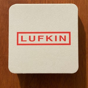 25 PC Vintage Cardboard Drink Coasters, &quot;Lufkin&quot;, Lufkin Industries Logo, 4 X 4&quot;