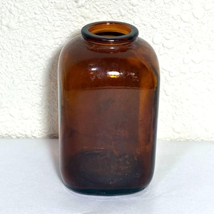 Antique Dark Brown Glass Snuff Bottle 3 Dot