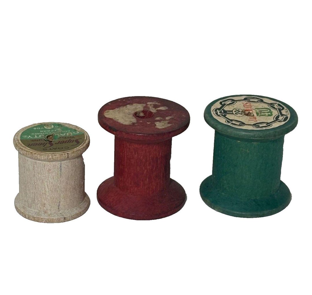 Assorted 3 PC Vintage Wood Thread Spools J & P Coats - Etsy
