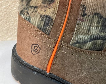 Boys Camouflage Boots Kids Game Winner Size J10.0 Upper Leather