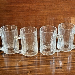 Vintage Set of 4 MCM Studio Nova Frostfire Mugs Beer Steins Hoya Japan Barware