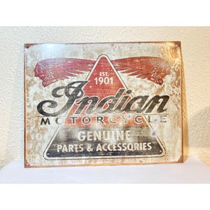 Indian Motorcycle Vintage Looking Ad 9x12 Sign - Etsy