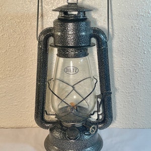 Vintage Dietz Junior No. 20 Metal & Glass Lantern / Oil Lamp