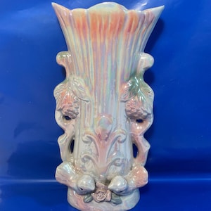 Vintage Chinese Multi-Color Lusterware Table Vase, Zhongguo Zhi Zao, Centerpiece, Flower Vase