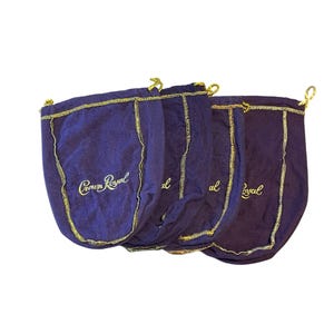 Original Crown Royal Purple Kordelzugbeutel 9 ”Lesen Sie Beschreibung