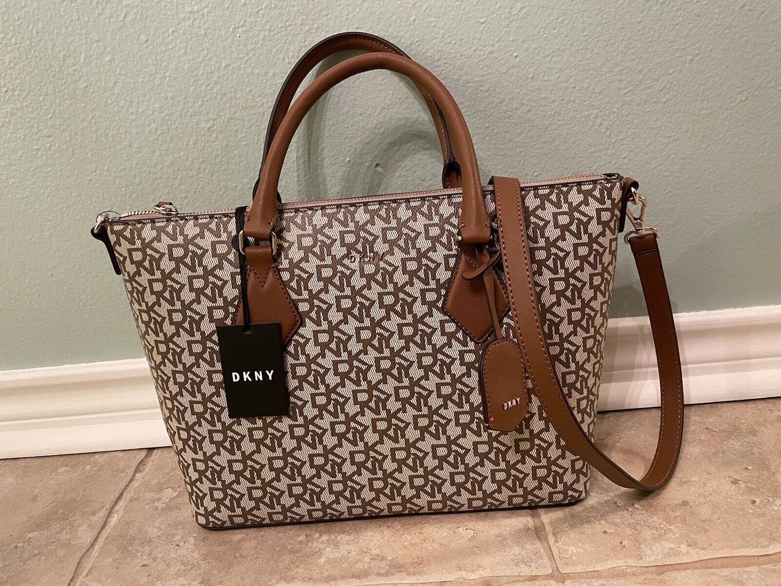 brown dkny bag