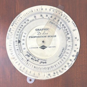 Reloj Gaebel Graphic De Luxe vintage con escala proporcional, esfera de 8-1/2&quot;