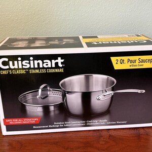 Cuisinart Chef's Classic rostfritt stål kastrull på 2 liter med lock