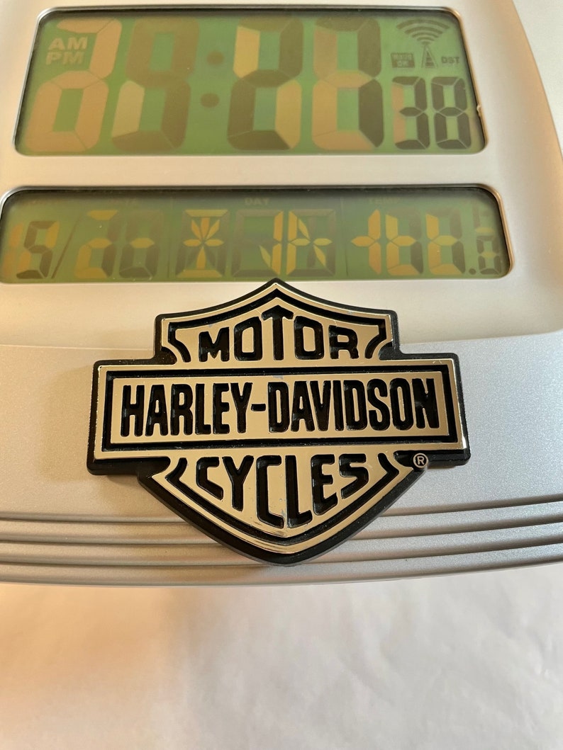 Harley Davidson 9 Sq. Digital Clock Battery Operated Etsy