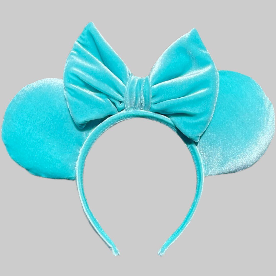 Tiffany Blue Velvet Mouse Ears, Minnie Ears, Mickey Ears 