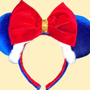 Snow White Winter Princess Collection, Royal Blue Velvet, Mouse Ears, Minnie Ears, Mickey Ears