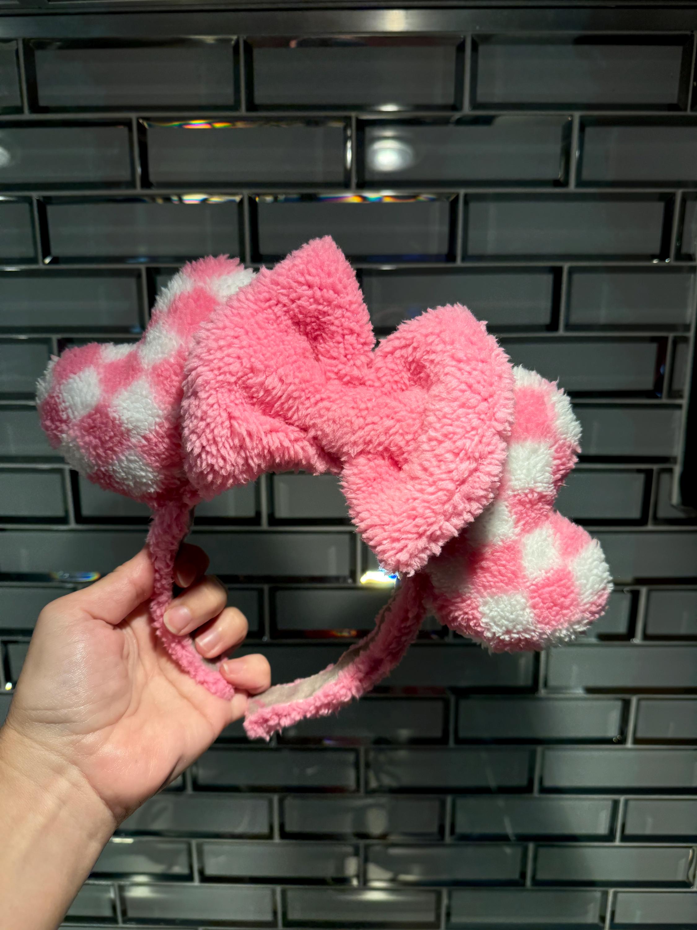 Piper K Pink Checkered Headband with Bunny Accents I went to the Dollar Tree and found a bunny headband and tin  main image 4