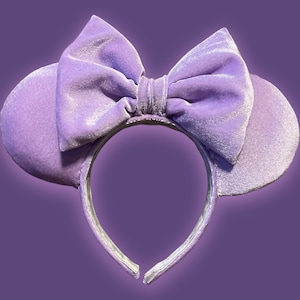 Lavender Velvet Princess Mouse Ears, Minnie Ears, Mickey Ears