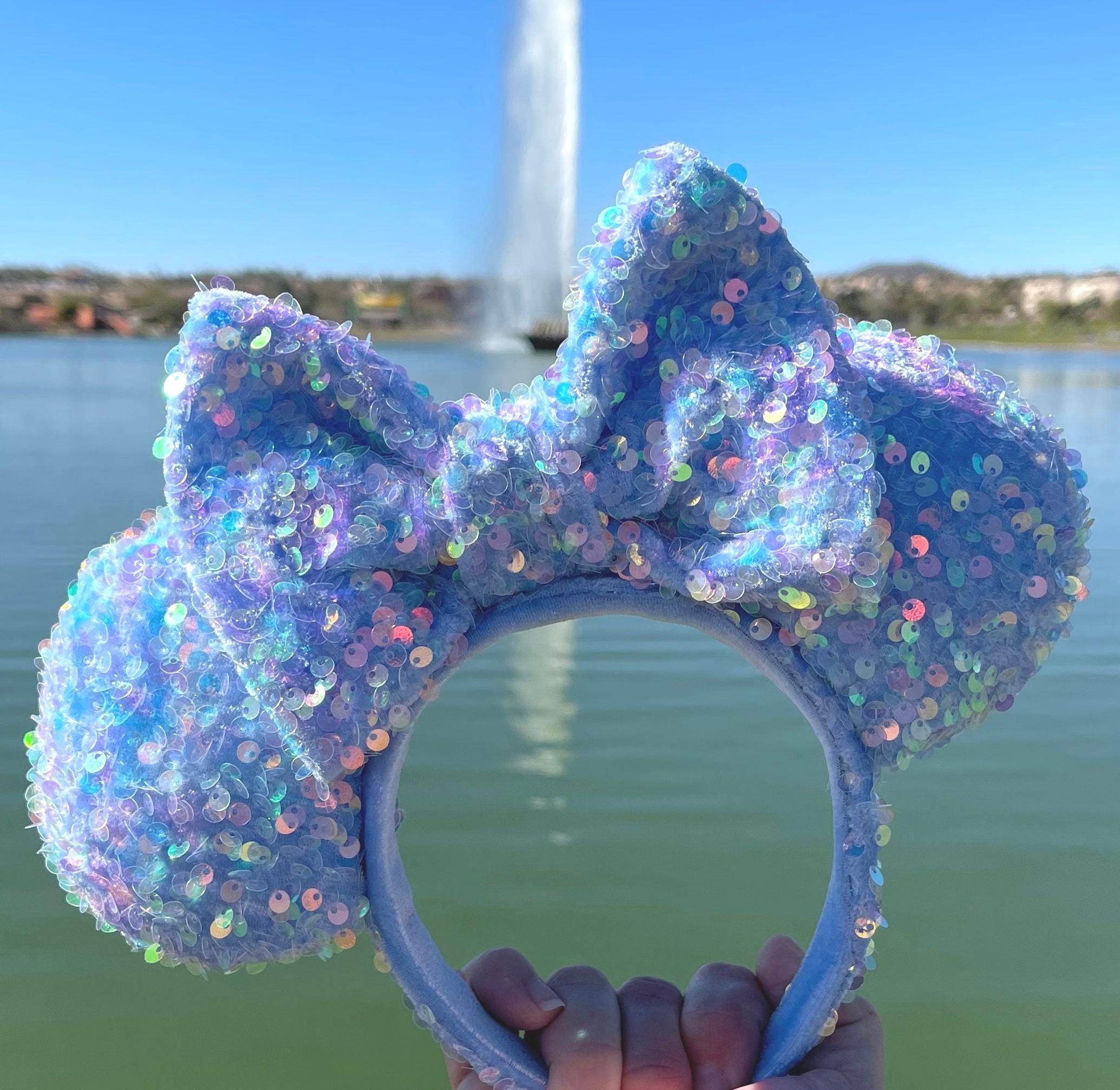 Blue Sparkle Mickey Ears - Etsy